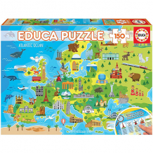 Купить пазл educa "карта европы", 150 деталей ( id 16519824 )