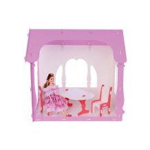 Купить домик для кукол "летний дом вероника", бело-розовый с мебелью ( id 8623963 )