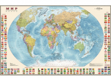 Купить ди эм би политическая карта мира с флагами 1:30 ламинированная картонный тубус 122х79 осн1224125