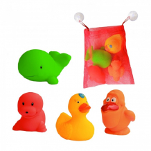Купить hencz toys набор игрушек для ванны с сеткой для хранения 4 шт. 801