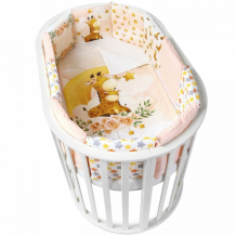 Купить бортик в кроватку loombee для новорожденных комплект с постельным бельем sk-8132 sk-8132