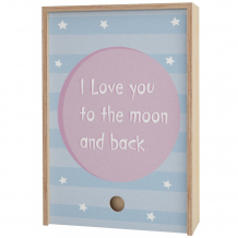 Купить акушерство деревянная подарочная коробка memory box i love you to the moon and back 38х25х10 см 