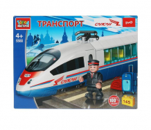 Купить конструктор город мастеров сапсан скоросной поезд (145 деталей) 5568-kk
