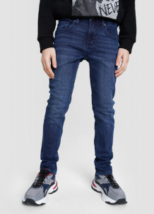 Купить джинсы-скинни в тёмно-синей
стирке для мальчиков 