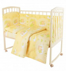 Сонный гномик Комплект в кроватку Мишкин сон 7 предметов 7 предметов бортик (120 х 60 см), цвет: желтый ( ID 3130016 )