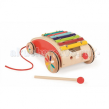 Купить каталка-игрушка janod на веревочке ксилофон j05380