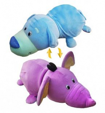 Мягкая игрушка Вывернушки 1Toy Голубой щенок-Сиреневый Слон 76 см ( ID 9604737 )