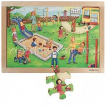Купить деревянная игрушка beleduc развивающий пазл детский сад 12001 12001
