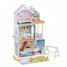 Купить kidkraft кукольный домик хэлли с мебелью (27 элементов) 65980_ke