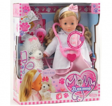 Купить dimian кукла интерактивная молли-доктор с собачкой 40 см bd1384ru-m37