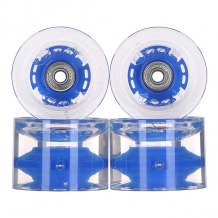 Купить колеса для скейтборда для лонгборда с подшипниками sunset long board wheel with abec9 blue 78a 69 mm прозрачный,синий ( id 1115378 )