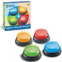 Купить развивающая игрушка learning resources гигантские кнопки свет и звук (4 элемента) ler3776
