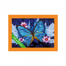 Купить maxi art картина стразами на холсте голубая бабочка 24х34см ma-kn0262-6