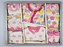 Купить комплект на выписку bonito kids для новорожденного цветы (12 предметов) bk232kp