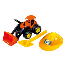 Купить песочный набор zebratoys трактор c каской и лопатой ( id 14915835 )