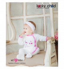 Комплект комбинезон 2 шт Lucky Child Маленькая садовница, цвет: розовый/св.зеленый ( ID 10222002 )