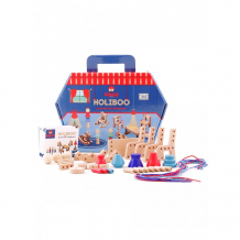 Купить деревянная игрушка kipod toys набор со шнуровкой мой дом kh-100