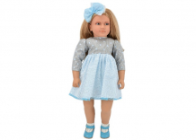 Купить lamagik s.l. кукла ширли блондинка в серо-белом платье в горох 62 см b9004
