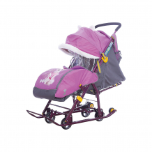 Купить санки-коляска ника детям 7-2, со щенком, орхидея ( id 7128830 )