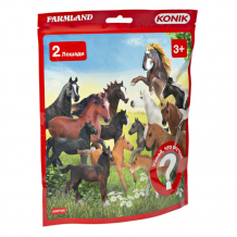 Купить konik пакетик-сюрприз лошади с жеребятами 2 фигурки amf1115