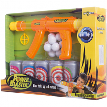 Купить бластер toy target "power blaster" с банками, (оранжевый) ( id 7193421 )