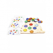 Купить деревянная игрушка эврилэнд мозаика с карточками большой ежик с яблоками 7 цветов el7211