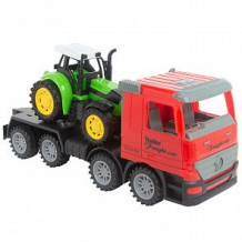 Купить игрушка грузовик. перевозка трактора (красный) 37 см handers ( id 12053938 )