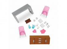 Купить lori набор игровой стильная столовая с мебелью и аксессуарами l37030