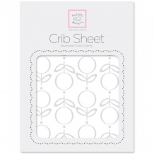 Купить swaddledesigns простынь на резинке fitted crib sheet lolli fleur 132х70х20 sd-603