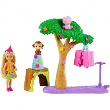 Купить mattel barbie gtm84 барби игровой набор &quot;челси в джунглях&quot; с куклой блондинкой, щенками и аксесс.