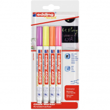 Купить edding набор меловых маркеров neon 4085 4 шт. 1284955