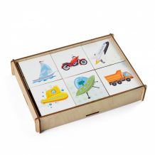 Купить деревянная игрушка paremo игровой набор мемори транспорт pe720-80