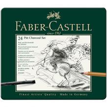 Купить набор угля и угольных карандашей faber-castell pitt charcoal, 24 предмета ( id 12813427 )