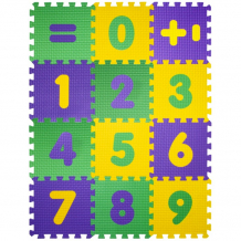 Купить игровой коврик janett мягкий детский конструктор математика 33x33x0.9 см 