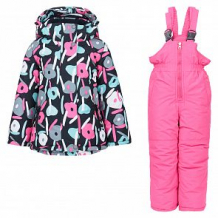 Купить комплект куртка/полукомбинезон fun time, цвет: черный/розовый ( id 10886873 )