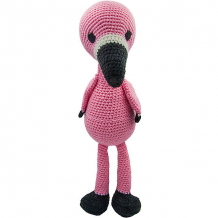 Купить вязаная игрушка niki toys розовый фламинго додо, 27см ( id 11813441 )