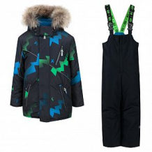 Купить комплект куртка/полукомбинезон stella's kids groza, цвет: черный/зеленый ( id 11261450 )