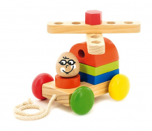 Купить каталка-игрушка мир деревянных игрушек вертолет д399