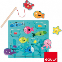 Купить деревянная игрушка goula магнитная игра рыбки 53131