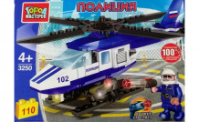 Купить конструктор город мастеров полицейский вертолет (110 деталей) 3250-kk