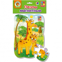 Купить пазлы на магните vladi toys "жирафик", 12 элементов ( id 11495316 )
