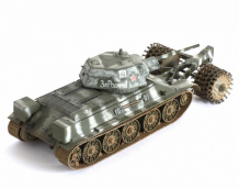 Купить звезда сборная модель советский средний танк с минным тралом т-34/76 3580