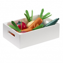 Купить деревянная игрушка kid's concept набор игрушечных овощей в ящике 1000276