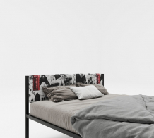 Купить подростковая кровать roomiroom полутороспальная металлическая с мягким изголовьем город 200х120 