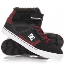 Купить кеды кроссовки зимние детские dc shoes spartan hi wnt black/dark red черный,бордовый ( id 1188443 )