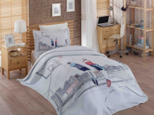 Купить постельное белье hobby home collection 1.5-спальное с покрывалом san-diego 180x240 см 1607000083