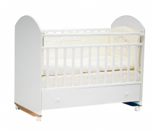 Купить детская кроватка incanto bonito с ящиком колесо-качалка kr-0098