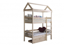 Купить подростковая кровать green mebel двухъярусная домик baby-house 160х80 см 