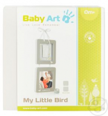 Купить рамка двойная baby art мой птенчик серая ( id 7171609 )