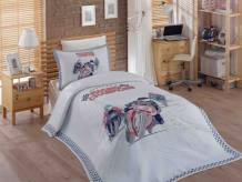 Купить постельное белье hobby home collection 1.5-спальное с покрывалом le-man 180x240 см 1607000055
